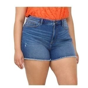 NWT Lauren Conrad High Rise Jean Shorts Stretch Distressed $48 24W New